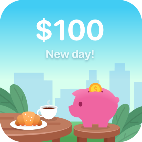 Widget: $100, new day